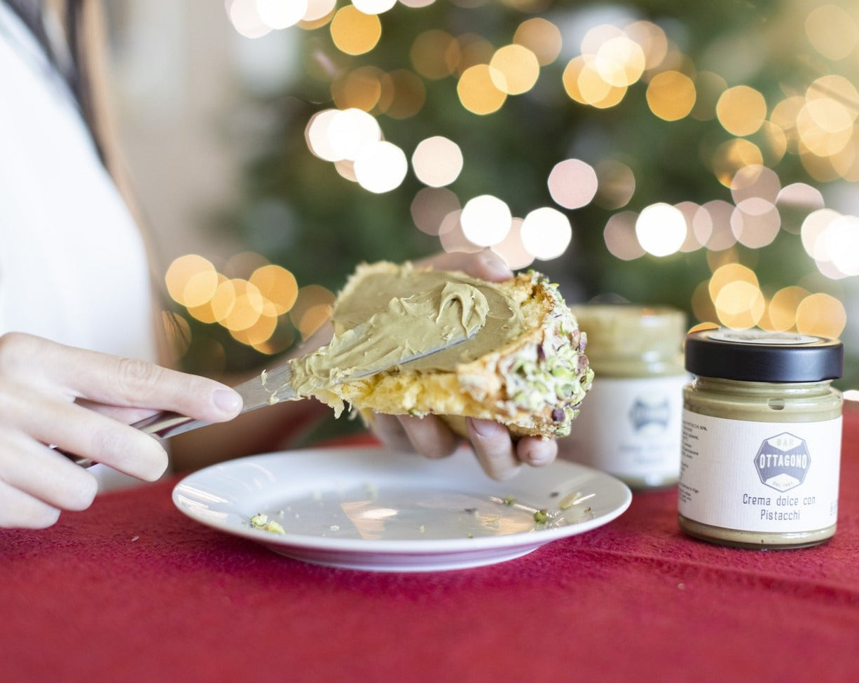 Crema dolce al pistacchio 30% ๐ - Pasticceria Ottagono - Crema spalmabile al pistacchio - sicilia - catania - online