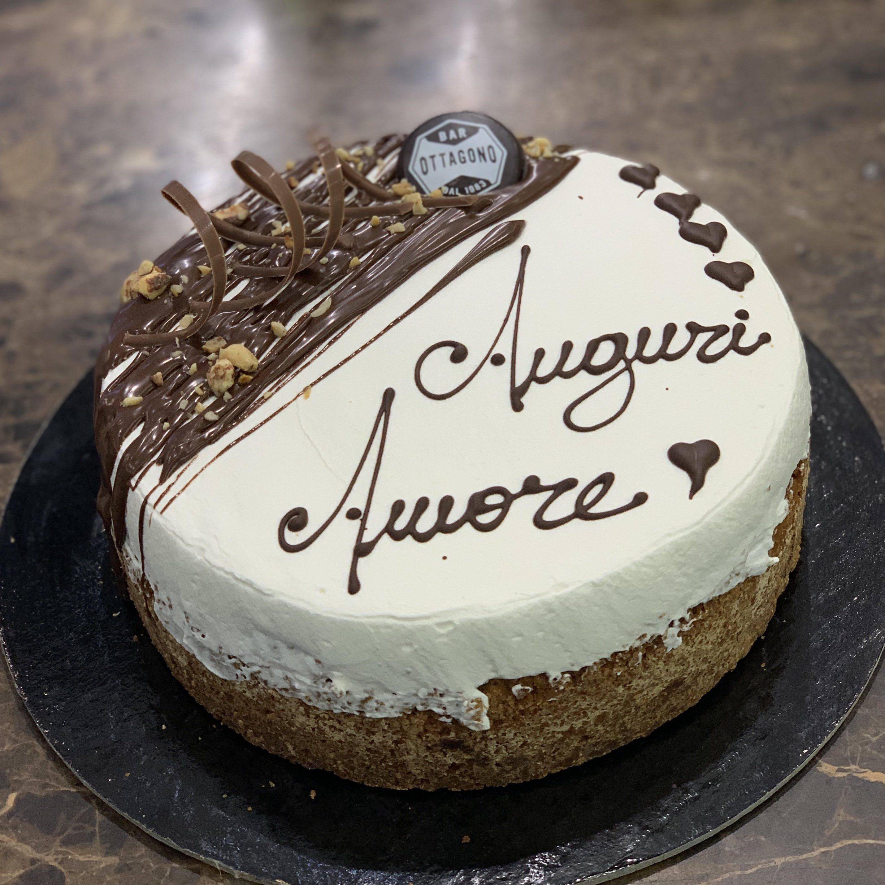 Cheesecake con top cioccolato - Ottagono - Pasticceria dal 1983 - Torta di pasticceria classica - sicilia - catania - online