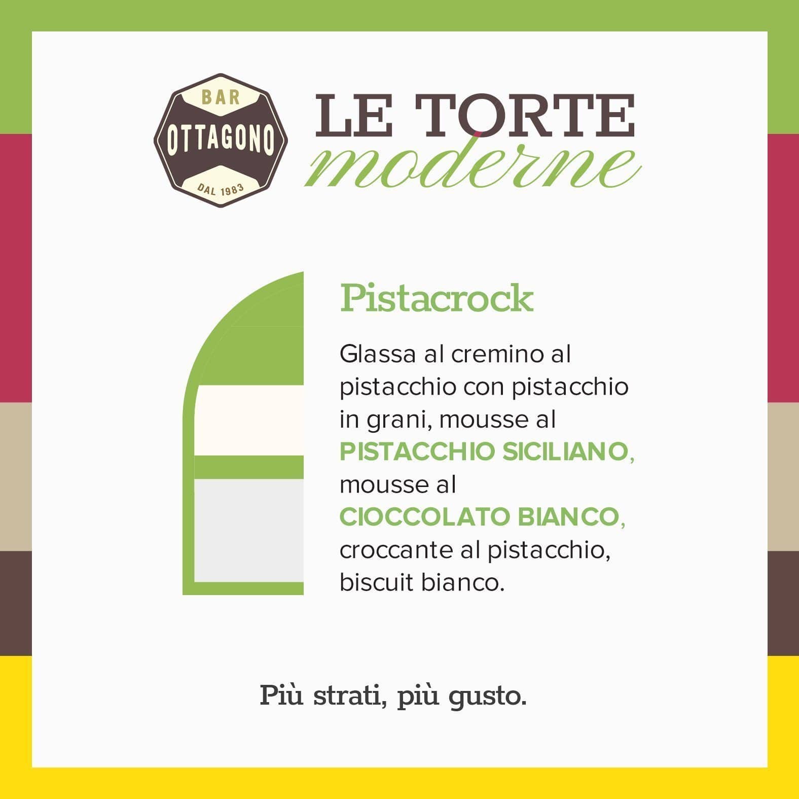 PISTACROCK - Mousse al pistacchio siciliano & Cioccolato bianco - Ottagono - Pasticceria dal 1983 - Torte in Pasticceria Moderna - sicilia - catania - online