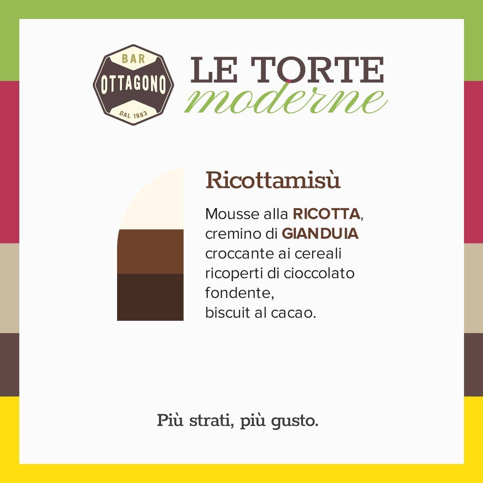 RICOTTAMISU' (Mousse Ricotta e Nutella) - Ottagono - Pasticceria dal 1983 - Torte in Pasticceria Moderna - sicilia - catania - online