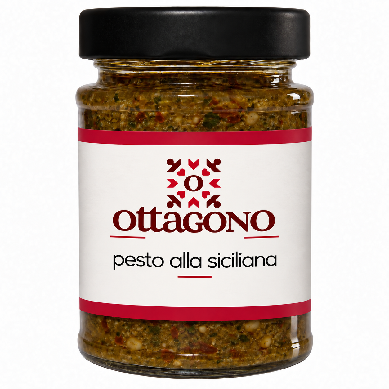 Barattolo di sugo pronto per pasta alla siciliana