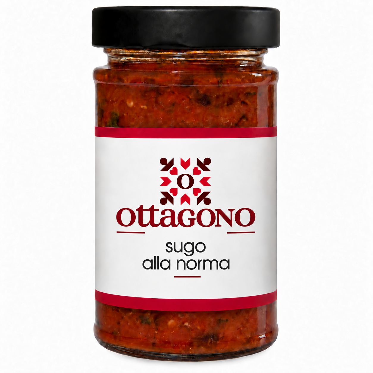 Barattolo di sugo pronto per pasta alla Norma