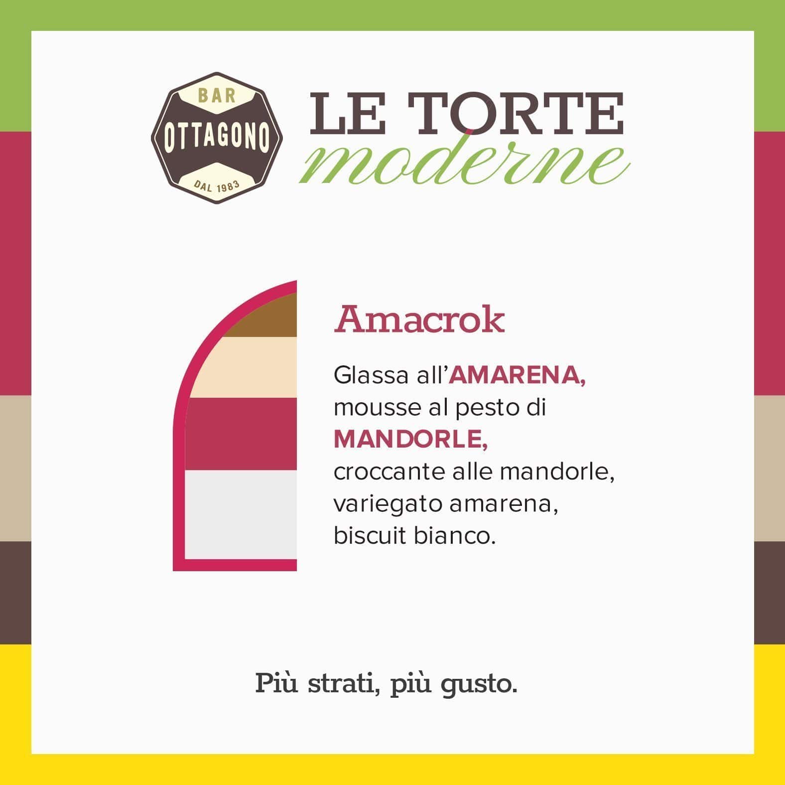 AMACROK - Mandorla & Amarena - Ottagono - Pasticceria dal 1983 - Torte in Pasticceria Moderna - sicilia - catania - online
