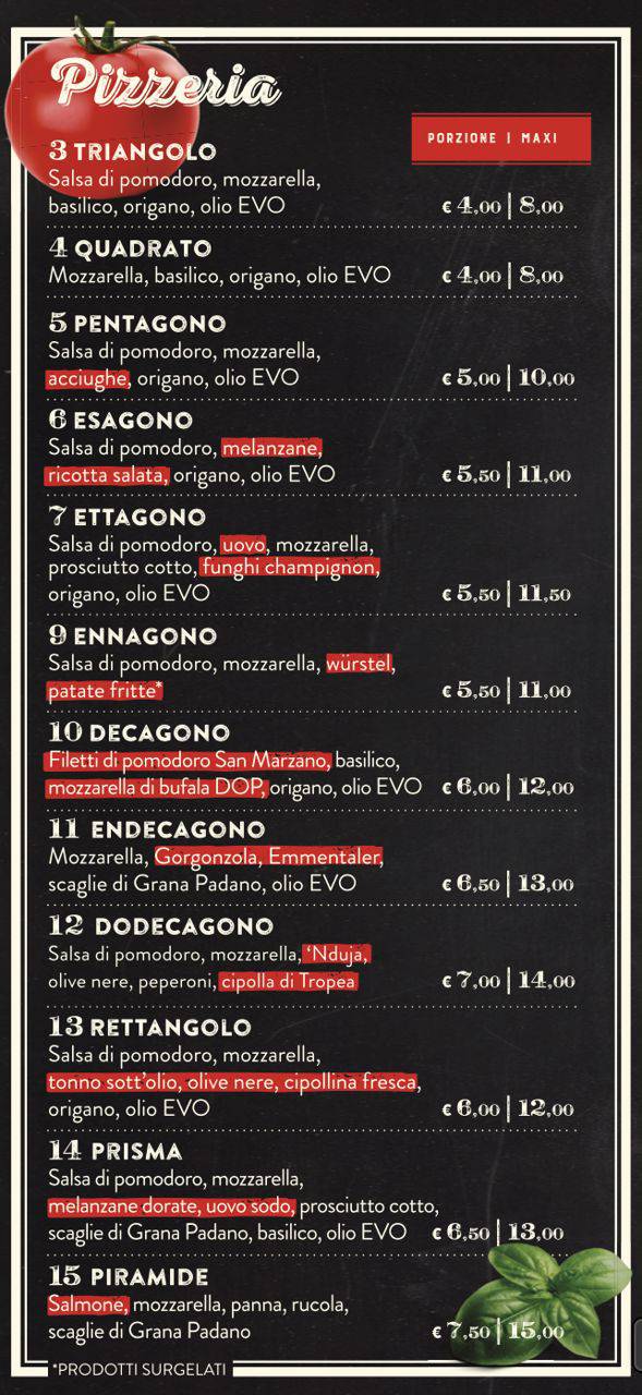 Pizze Ottagono - Ottagono - Pasticceria dal 1983 - Pizzeria Ottagono - sicilia - catania - online