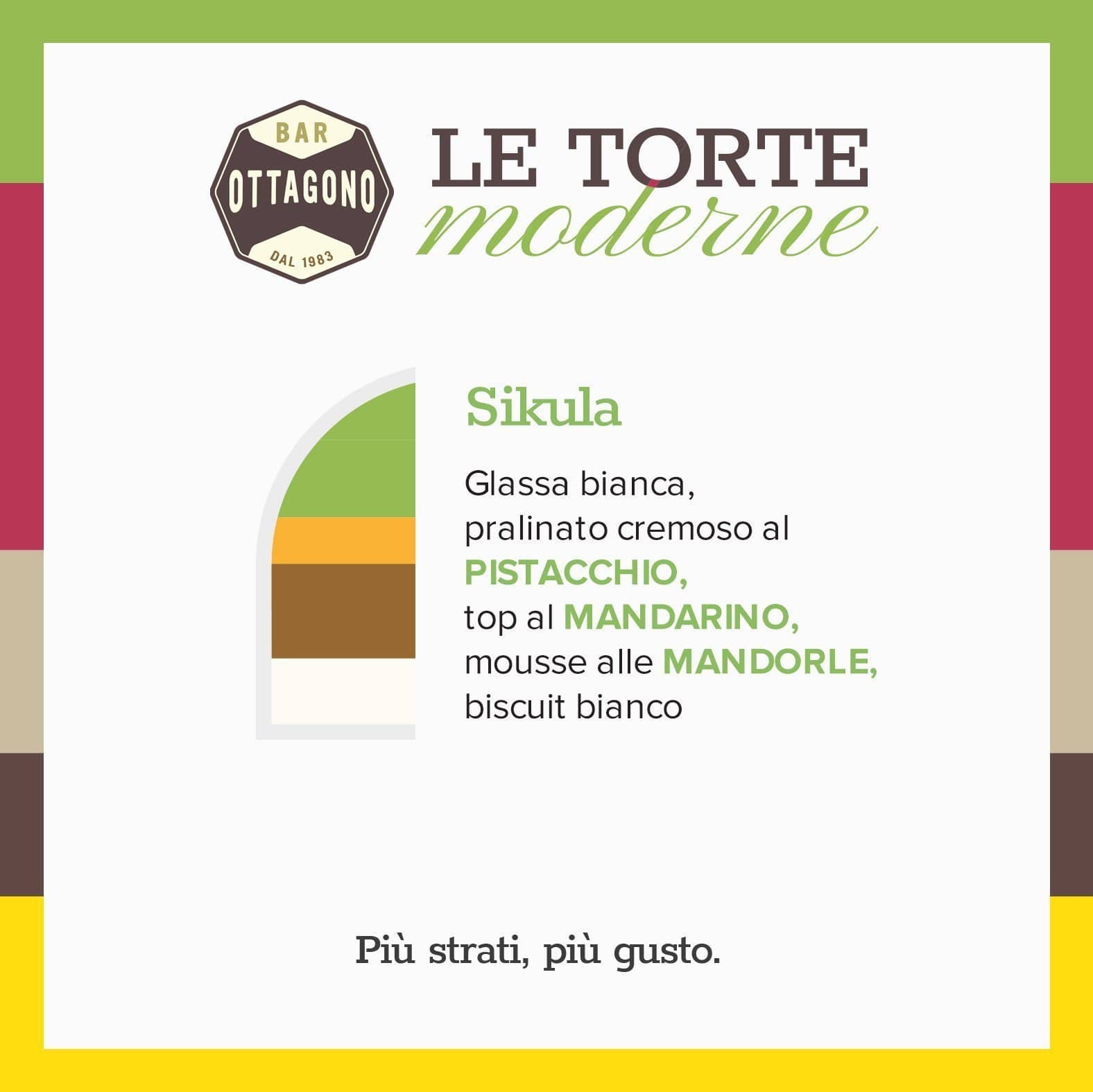 Sikula ( Mandorla, Pistacchio & Mandarino) - Ottagono - Pasticceria dal 1983 - Torte in Pasticceria Moderna - sicilia - catania - online